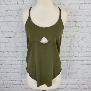 CHASER Olive Green Peek A Boo Tank Top - NWT - M